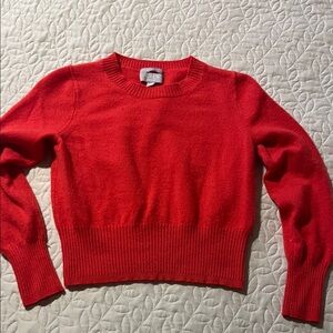 J. Crew Bold Red Crew Neck Sweater
